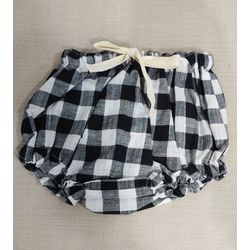 Tapa Fralda Xadrez Grande Preto e Branco - Be.My Luxury Handmade