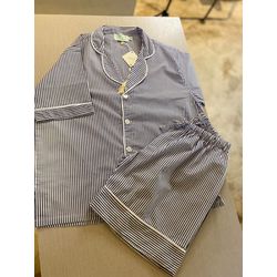 Conjunto Curto Tradicional Masculino Listrado Azul - Be.My Luxury Handmade