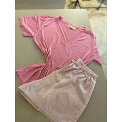 Conjunto Curto Básico Rosa Claro - Be.My Luxury Handmade