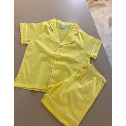 Conjunto Curto Tradicional Masculino Amarelo - Be.My Luxury Handmade