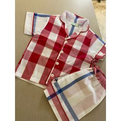 Conjunto Curto Tradicional Masculino Xadrez Colori... - Be.My Luxury Handmade