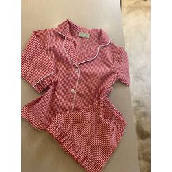 Conjunto Curto Babadinho Vichy Vermelho - Be.My Luxury Handmade