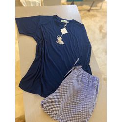 Conjunto Curto Básico Masculino Azul - Be.My Luxury Handmade