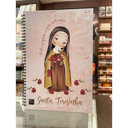 Caderno Mini Santinhos - Santa Teresinha 90fls - B... - Benedictus Livraria Católica