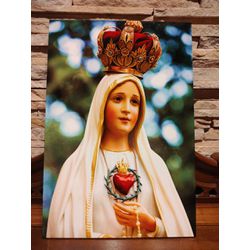 QUADRO MDF GRANDE - NOSSA SENHORA DE FÁTIMA - 3050... - Benedictus Livraria Católica