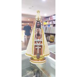 IMAGEM APARECIDA 20 CM PÉROLA BRANCA - 69880226422... - Benedictus Livraria Católica