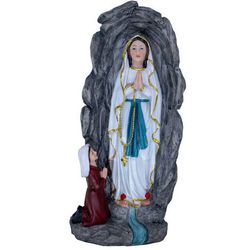 IMAGEM LOURDES GRUTA 14 CM (4521) - 6988102645210 - Benedictus Livraria Católica