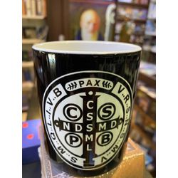 CANECA MEDALHA DE SÃO BENTO EM CERÂMICA - 30000004... - Benedictus Livraria Católica