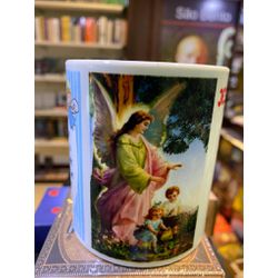 CANECA ANJO DA GUARDA PLASTICA BRANCA 325 ML - 30... - Benedictus Livraria Católica