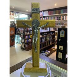 CRUCIFIXO 26 CM MESA OU PAREDE - 7899347258990 - Benedictus Livraria Católica