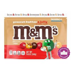 M&MS PEANUT BUTTER E JELLY 243G - bestcandyz