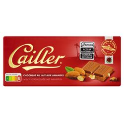 BARRA CAILLER AO LEITE COM AMENDOAS 27 CACAU 100G - bestcandyz