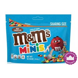 M&MS CHOCOLATE AO LEITE MINIS 266G - bestcandyz