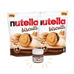 Combo Nutella Biscuits 304g + Mini Nutella 25g Bri... - bestcandyz