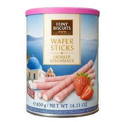 CANUDOS FEINY WAFER RECHEIO DE MORANGO 400G - bestcandyz