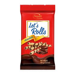 BOGUTTI WAFER LETS ROLLS CHOCOLATE 120G - bestcandyz
