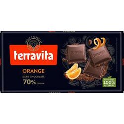 Chocolate Barra Terravita 70% Cacau Laranja 90g - bestcandyz