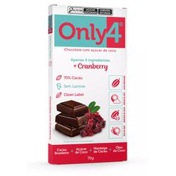 Chocolate Only4 Cranberry 70 % Cacau - bestcandyz
