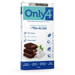 Chocolate Only4 Flor De Sal 70 % Cacau - bestcandyz