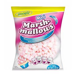 MARSHMALLOWS MINI ROSA BRANCO 100G - bestcandyz