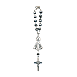 Dezena Hematita com Nossa Senhora Aparecida - 22272 - Betânia Loja Catolica 