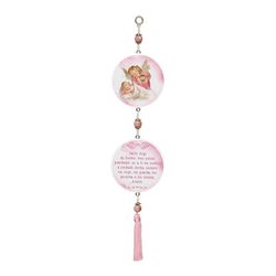 Adorno de Porta Anjo da Guarda Rosa- Oração - 27892 - Betânia Loja Catolica 