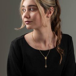 Colar Terço dourado - 32791 - Betânia Loja Catolica 
