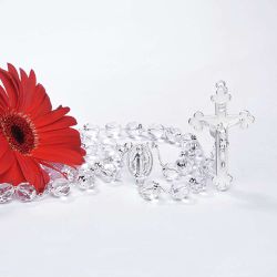 Terço Noiva Cristal- Prata - 16475 - Betânia Loja Catolica 