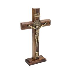 Crucifixo São Bento 26cm -Parede e Mesa - 30831 - Betânia Loja Catolica 