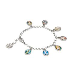Pulseira Infantil Nossa Senhoras e Santas em Metal Níquel - 31900 - Betânia Loja Catolica 
