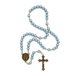 Terço Perolado Azul Claro- Nossa Senhora Aparecida - 30846 - Betânia Loja Catolica 