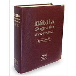 Bíblia Letra Grande Ave Maria Capa Marrom - 13667 - Betânia Loja Católica 