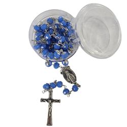 Terço Acrílico Cristal Azul Claro - 8mm - 31462 - Betânia Loja Catolica 