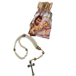 Terço Perolado Sagrada Família - Saquinho - 31261 - Betânia Loja Catolica 