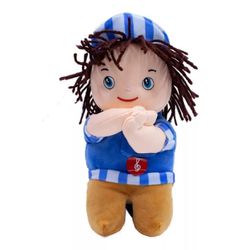 Boneco De Pano Que Reza Oração Do Pai Nosso Azul - 31250 - Betânia Loja Catolica 