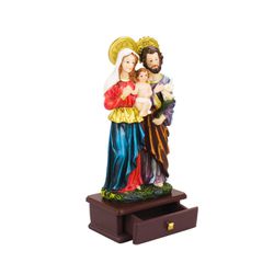 Imagem em Resina Sagrada Família 23 cm com gaveta - 32751 - Betânia Loja Catolica 