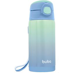 Garrafa térmica Parede Dupla Com Canudo 400 ml - Azul - 29708 - Betânia Loja Catolica 