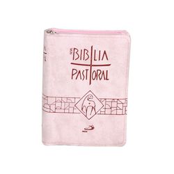 Bíblia Pastoral - Rosa de Zíper - 23984 - Betânia Loja Catolica 