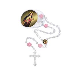 Terço Pérola 4mm Santa Teresinha - 13214 - Betânia Loja Catolica 