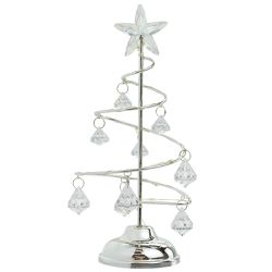 Luminária Árvore Natal transparente 21cm - Enfeite Natalino - 32146 - Betânia Loja Catolica 