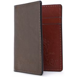 Carteira De Couro Slim -Oliva/Havana - BETTERMAN
