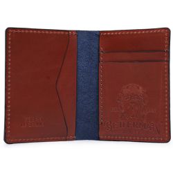 Carteira De Couro Slim - Blue/Havana