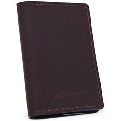 Carteira De Couro Slim - D.Brown/Blue