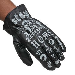  Luva de Couro Custom - Preta