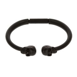 Pulseira Skull De Metal Preto Fosco - BETTERMAN