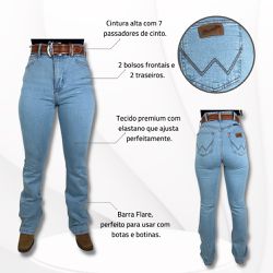 CALÇA JEANS FEMININA WRANGLER - WF2038 - BHCOUNTRY