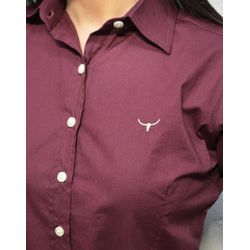 CAMISA FEMININA MOIADEIROS - VINHO - BHCOUNTRY