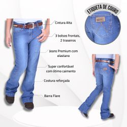 CALÇA JEANS FEMININA WRANGLER - 20MW - BHCOUNTRY