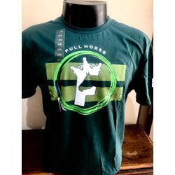 CAMISETA MASCULINA FULL HORSE - VERDE - BHCOUNTRY