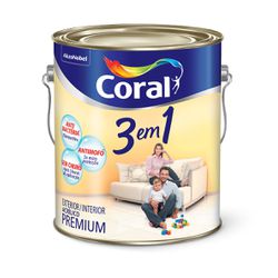 CORAL 3 EM 1 BRANCO 3,6L - Biadola Tintas